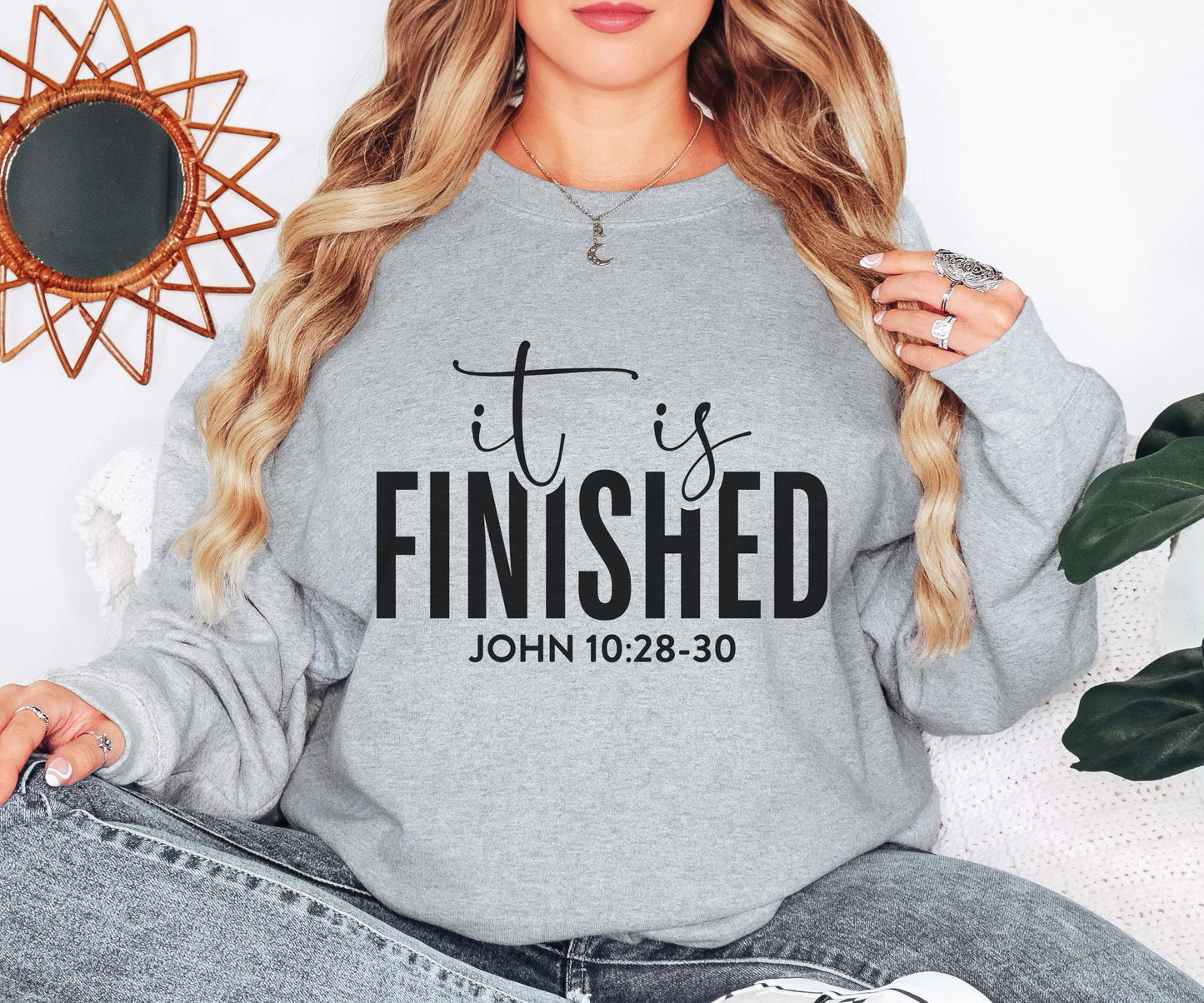 It is Finished John 10:28-30 Christian Apparel Bible Verse Clothing Unisex Religious Gift