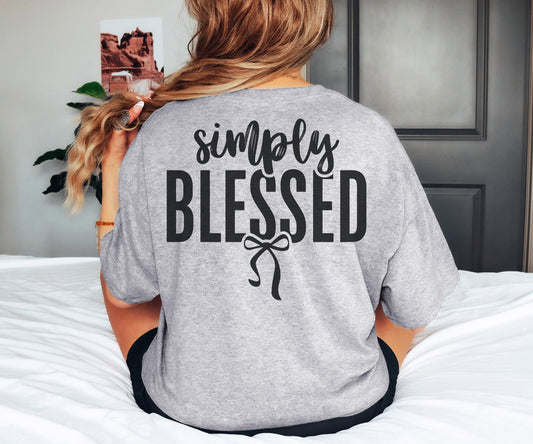 Simply Blessed Bow - Christian Apparel Bible Verse Clothing Unisex Religious Gift