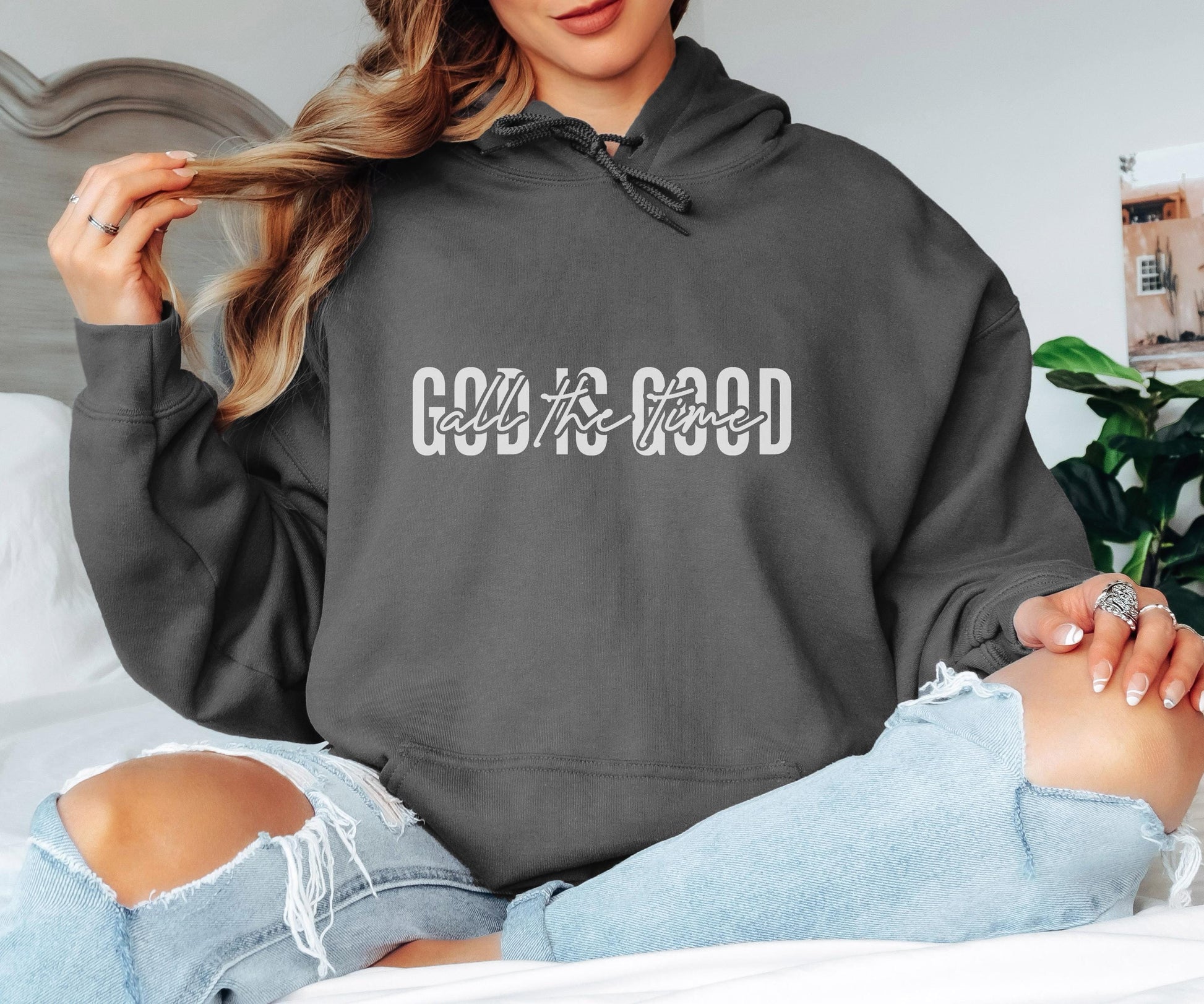 God Is Good Sweatshirt Hoodie Shirt Bible Verse Clothing Religious Gift Christian