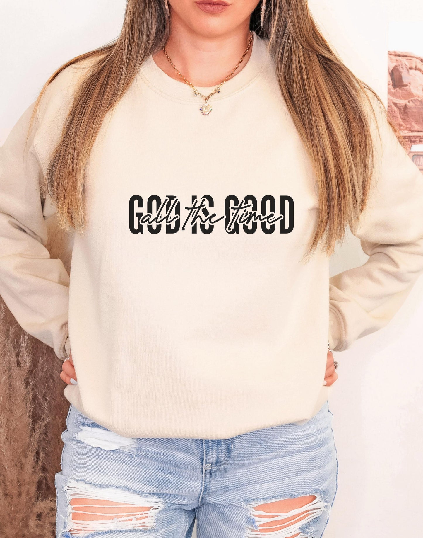 God Is Good Sweatshirt Hoodie Shirt Bible Verse Clothing Religious Gift Christian
