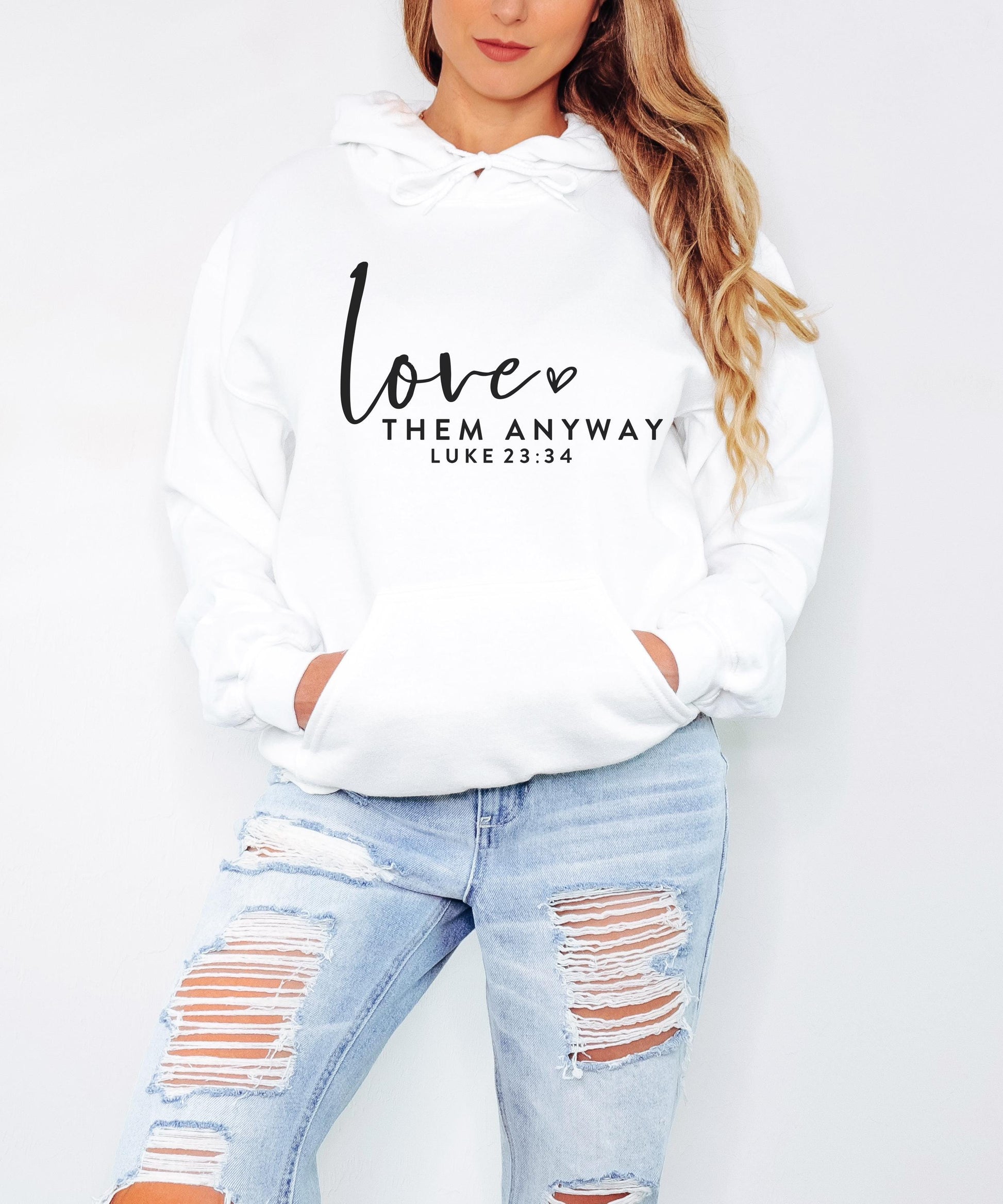 Love Them Anyway Christian Bible Verse Unisex Apparel