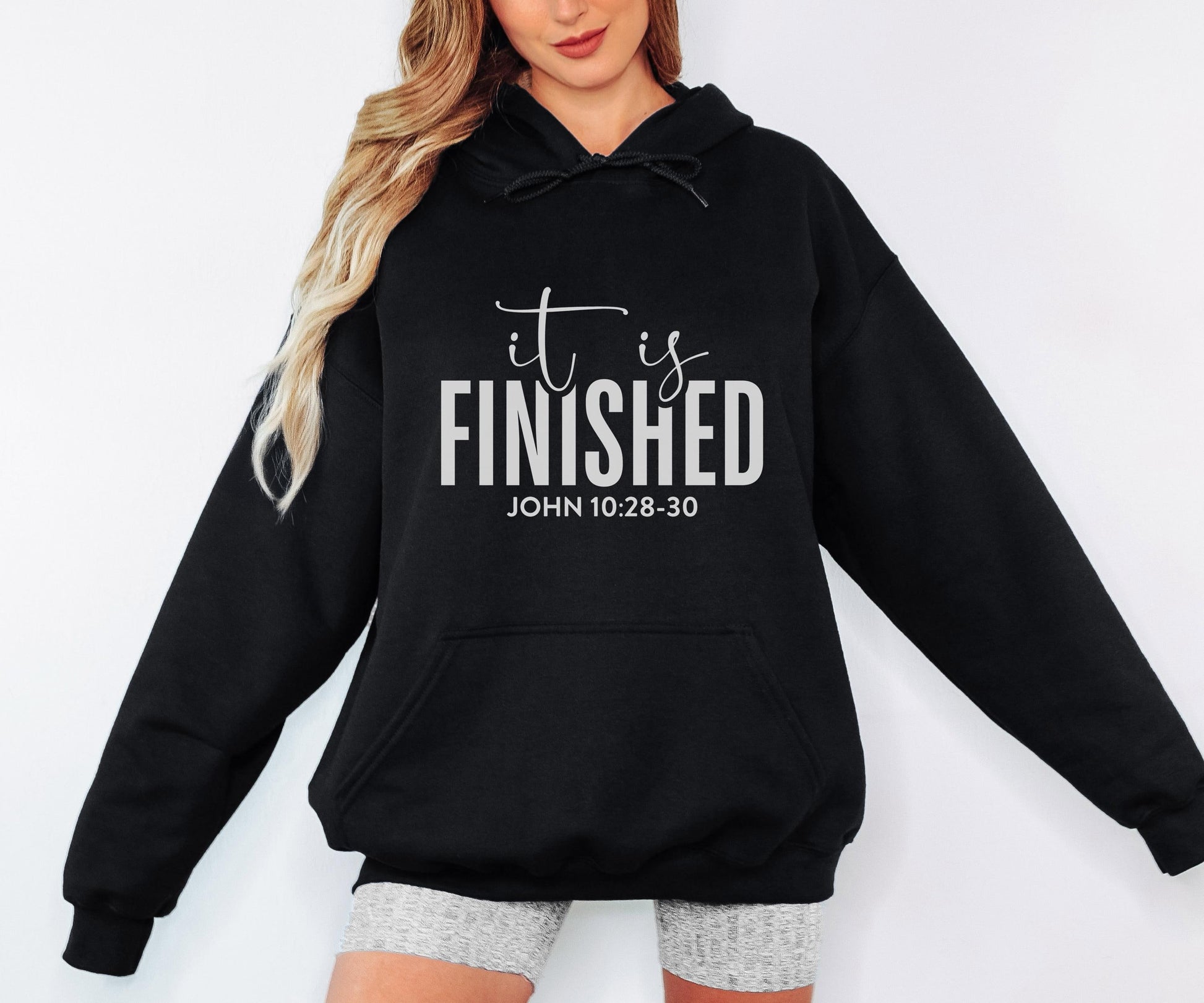 It is Finished John 10:28-30 Christian Apparel Bible Verse Clothing Unisex Religious Gift