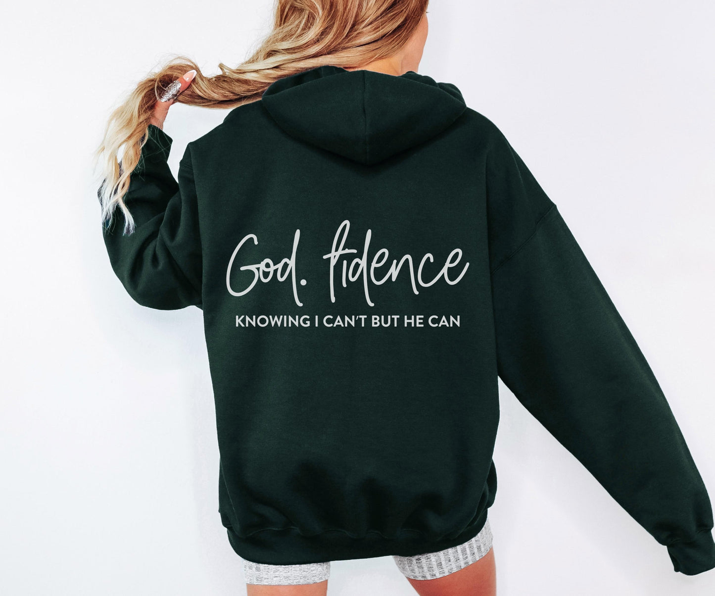 God. fidence, Knowing I Can't but He Can - Christian Apparel Bible Verse Clothing Unisex Religious Gift