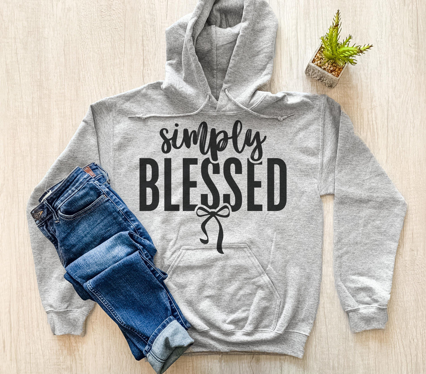 Simply Blessed Bow - Christian Apparel Bible Verse Clothing Unisex Religious Gift