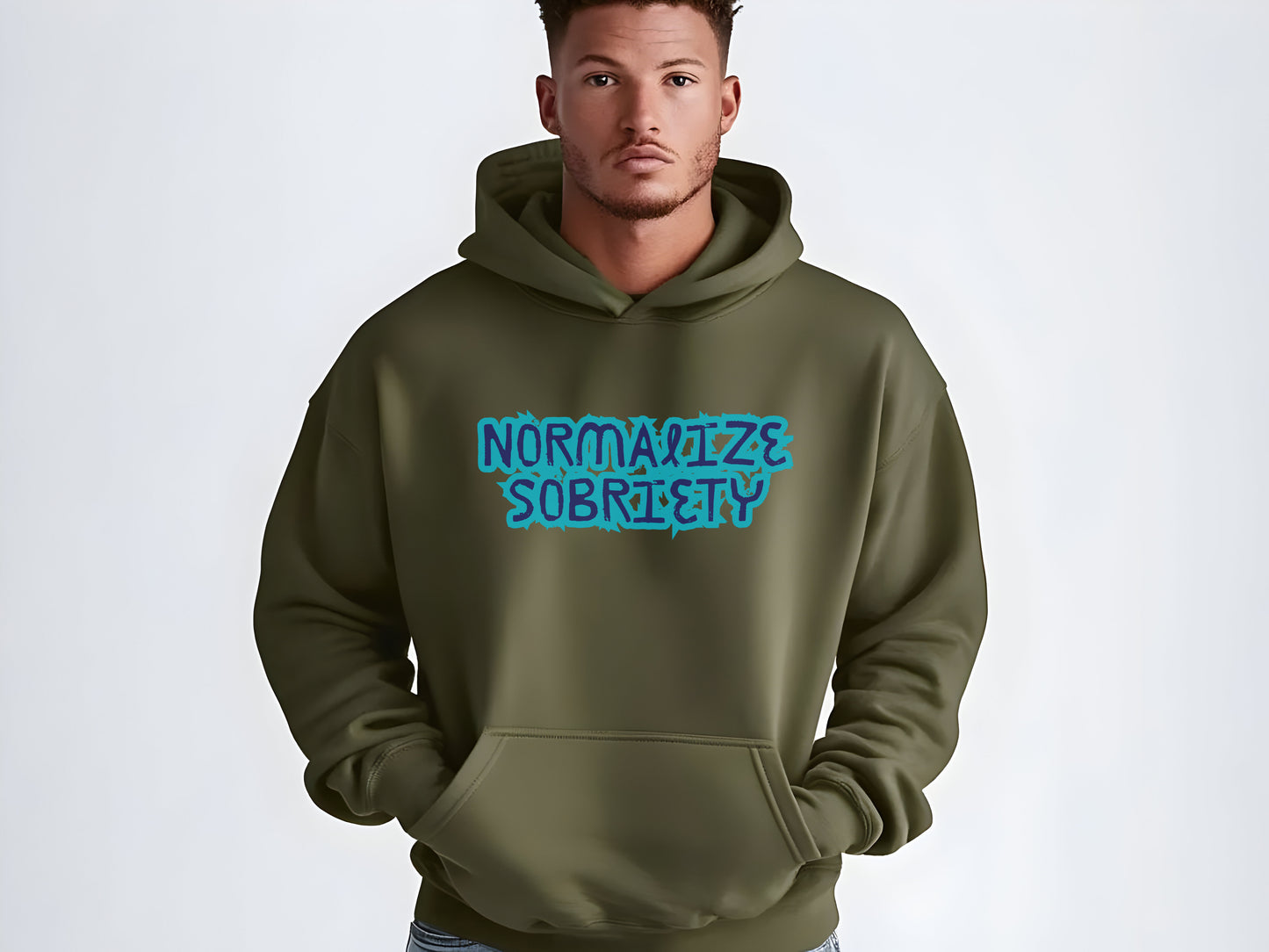 Normalize Sobriety T-Shirt – Graffiti Recovery Tee, Sober Lifestyle Gift, Empowerment Apparel for AA Warriors & Mental Health Advocates